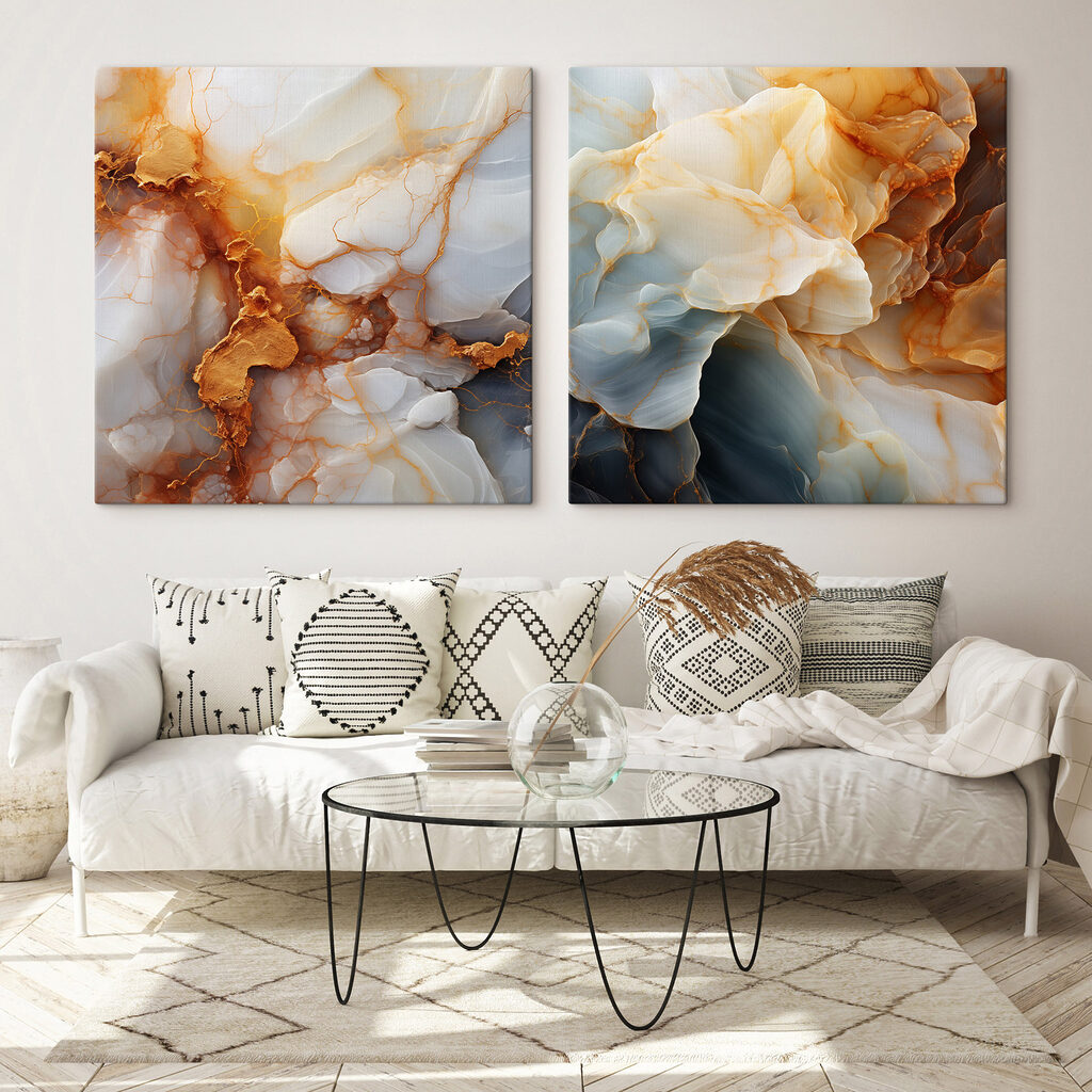 Abstract swirls of soft colors