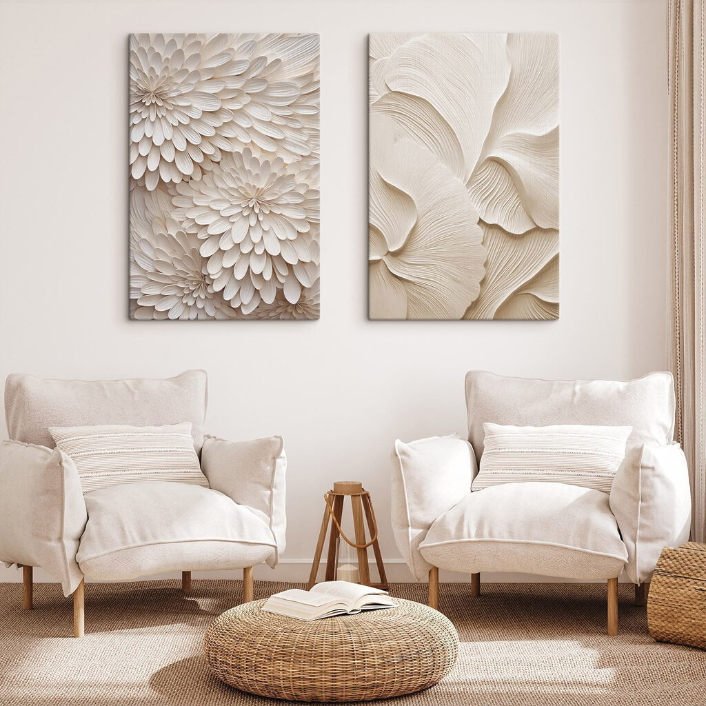 Collage of white flowers