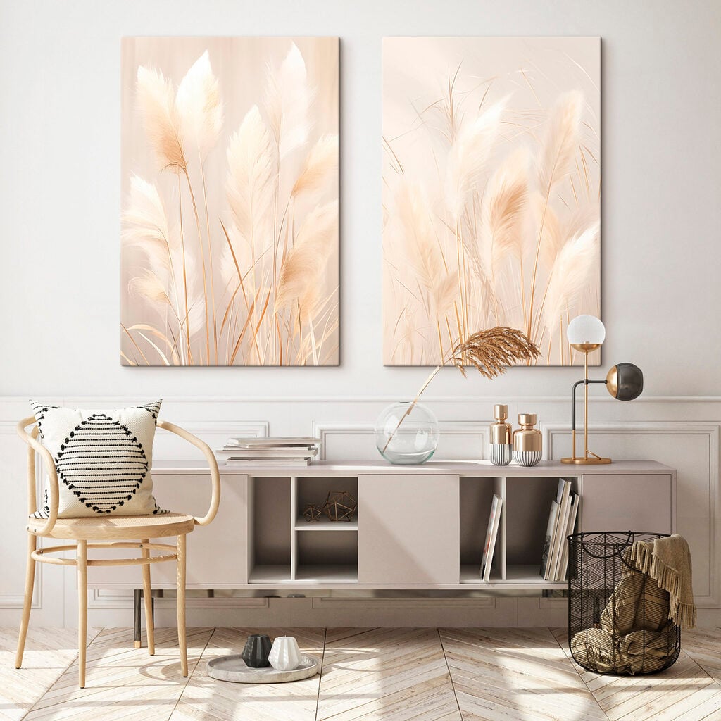 Delicate grasses in soft hues