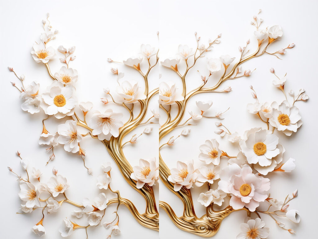Whimsical blossoms in delicate artistry
