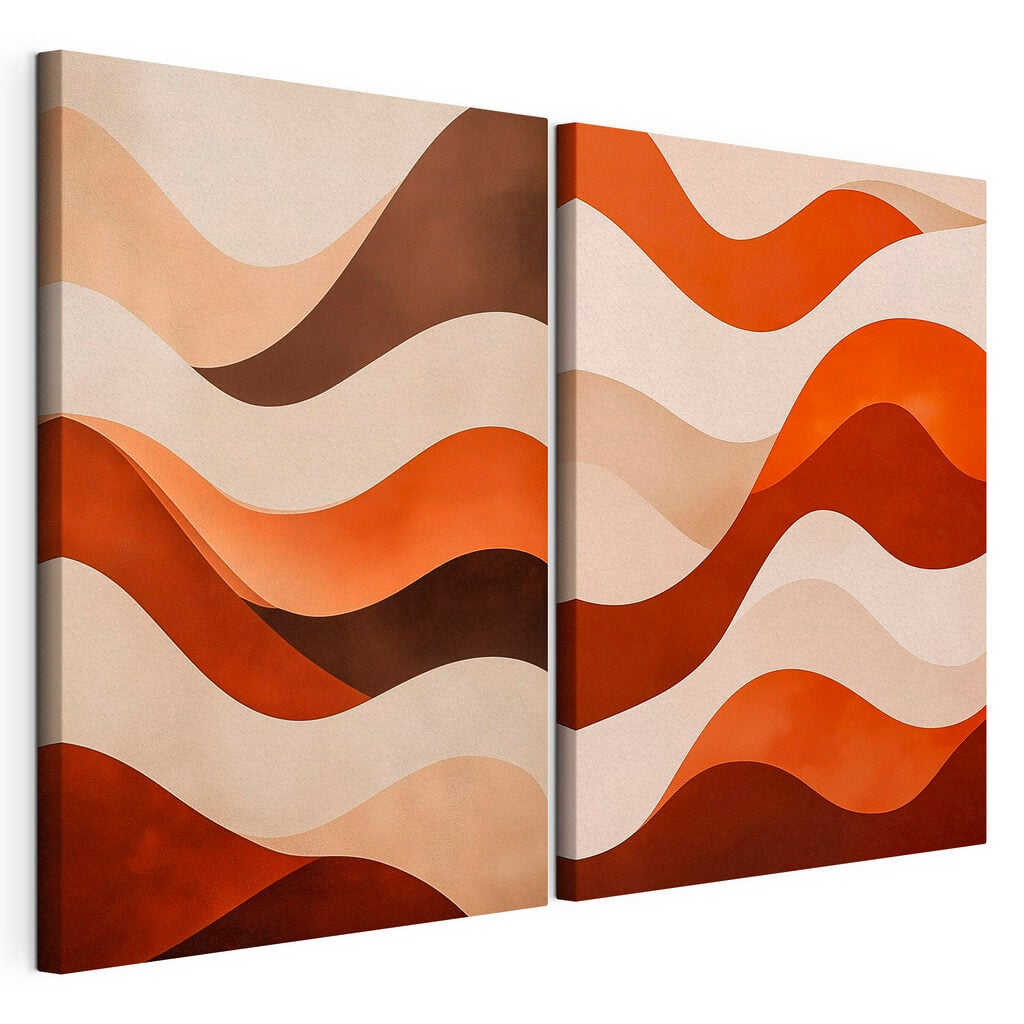 Couple of brown and white waves