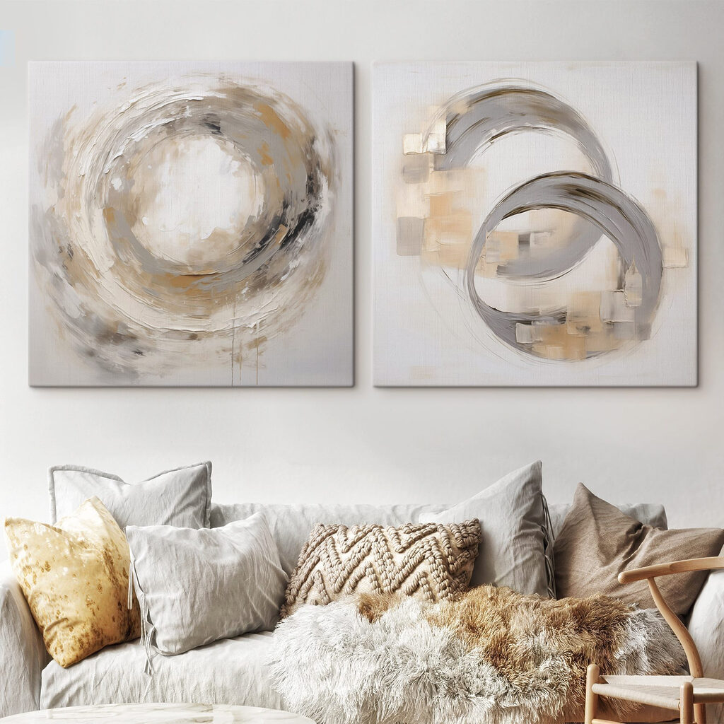 Painting of a circle and a circle