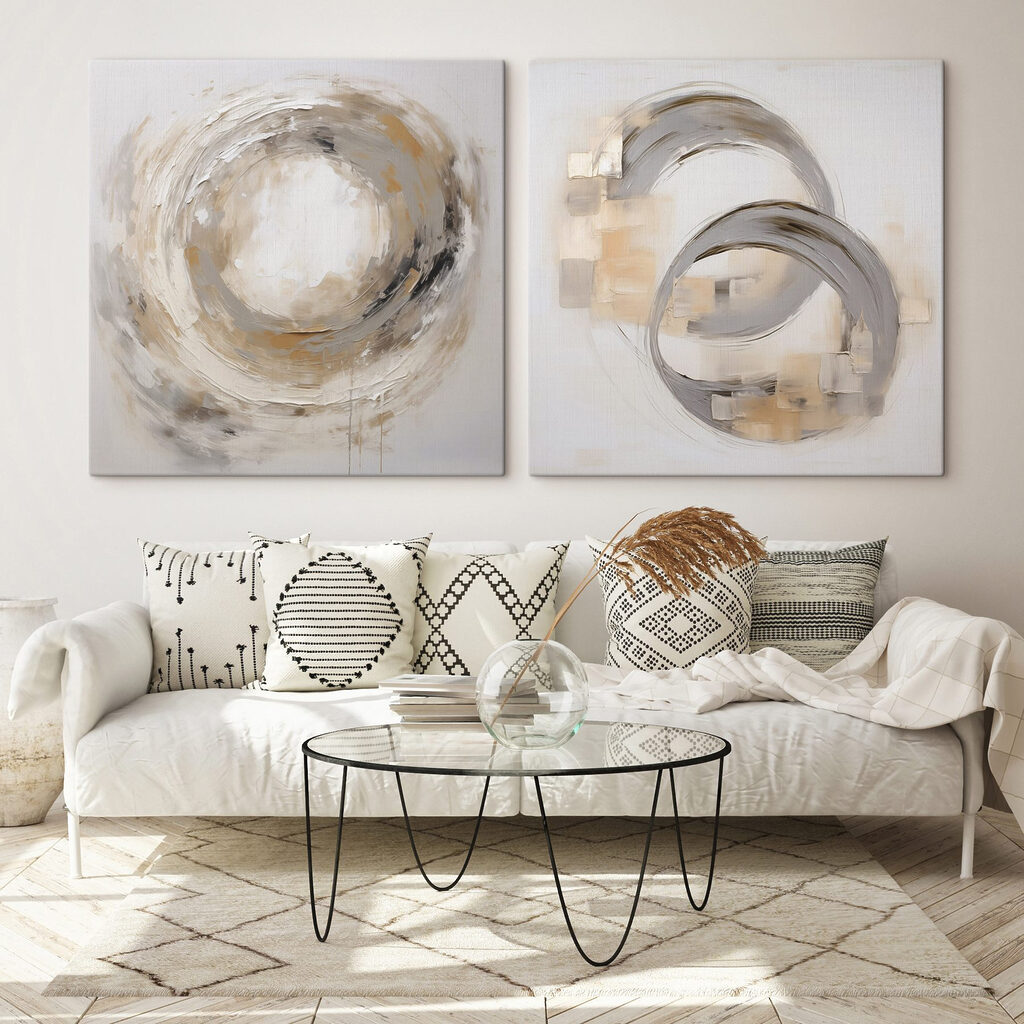 Painting of a circle and a circle