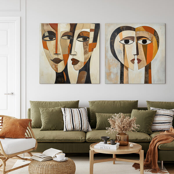 Painting of a woman's face