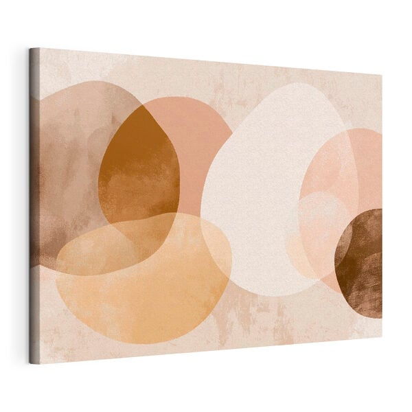 Group of brown and white circles