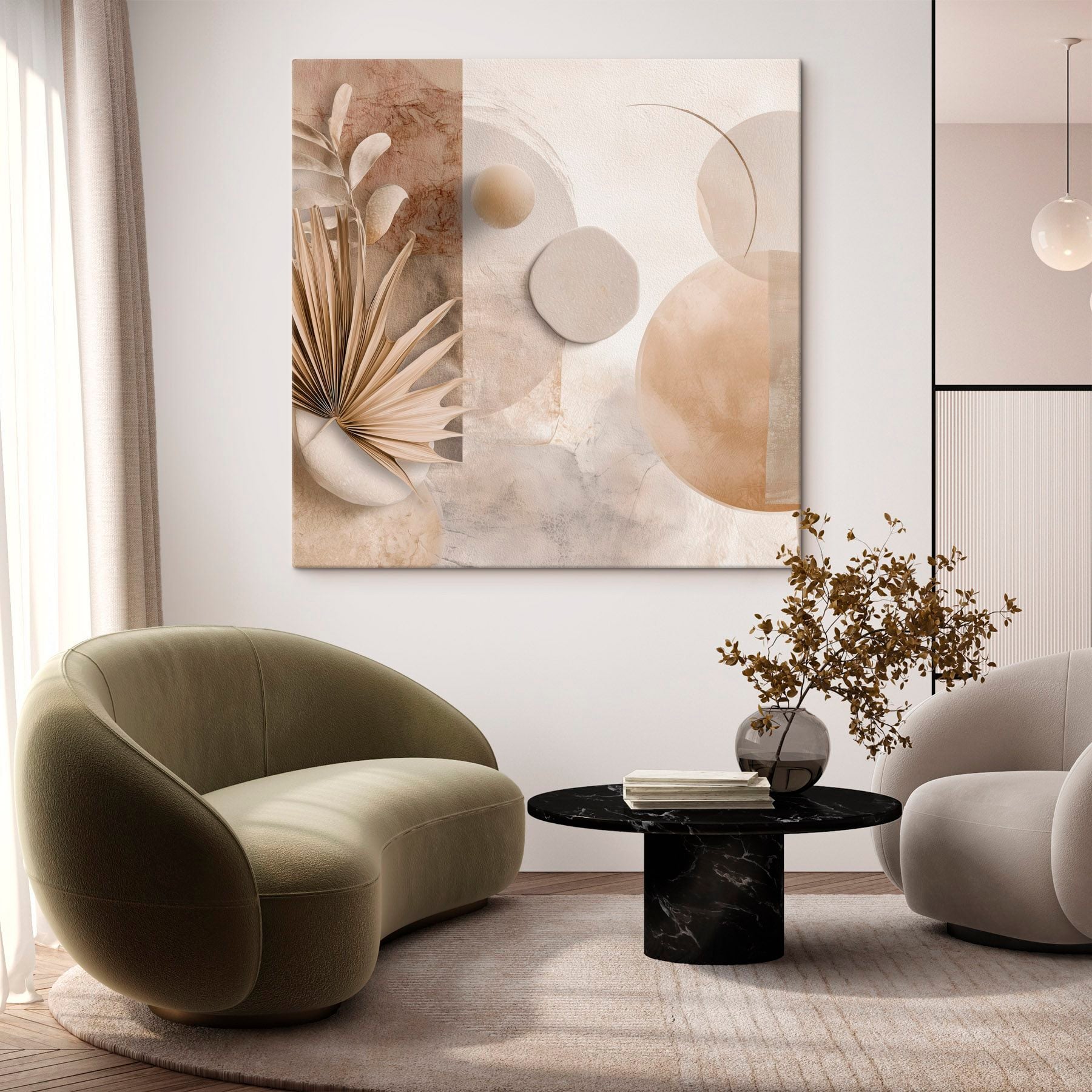 Serene abstract composition in soft tones