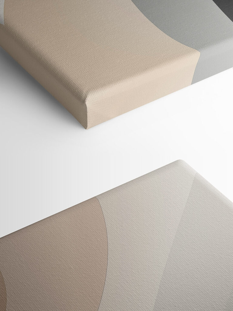 Abstract curves in soft muted tones