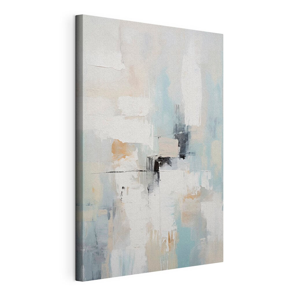 Painting of white and blue