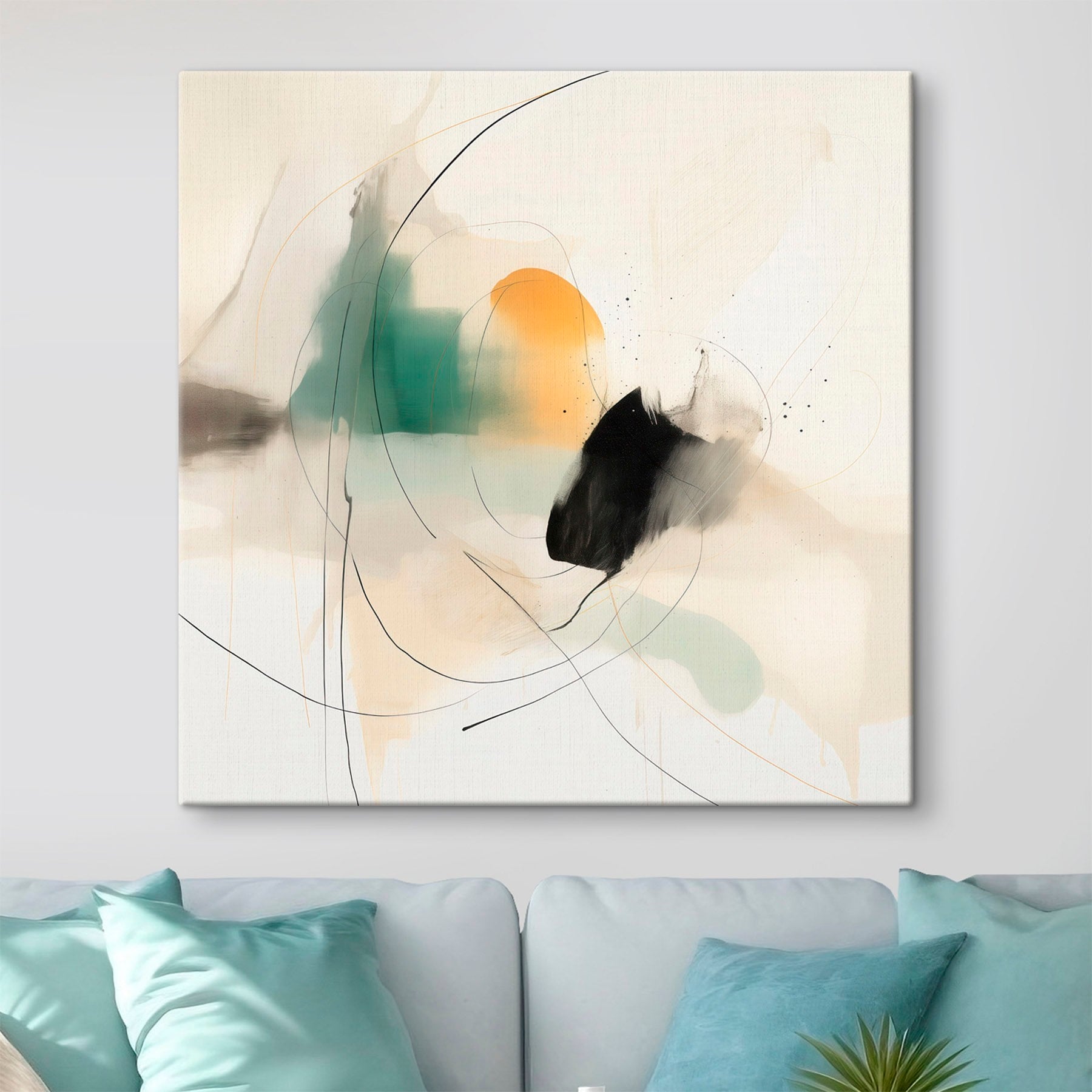 Painting of a circle and a circle