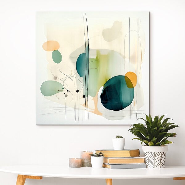 Painting of circles and lines