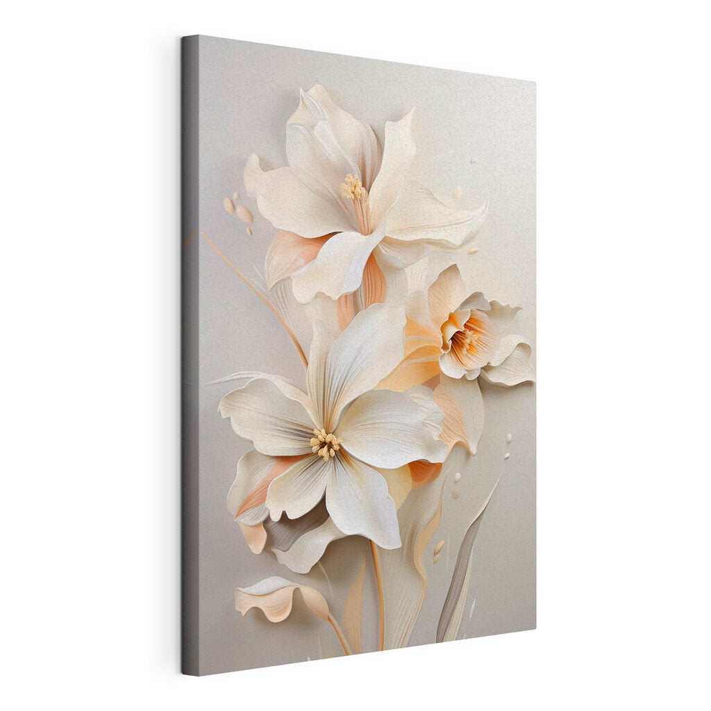 Delicate blossoms in soft pastel hues