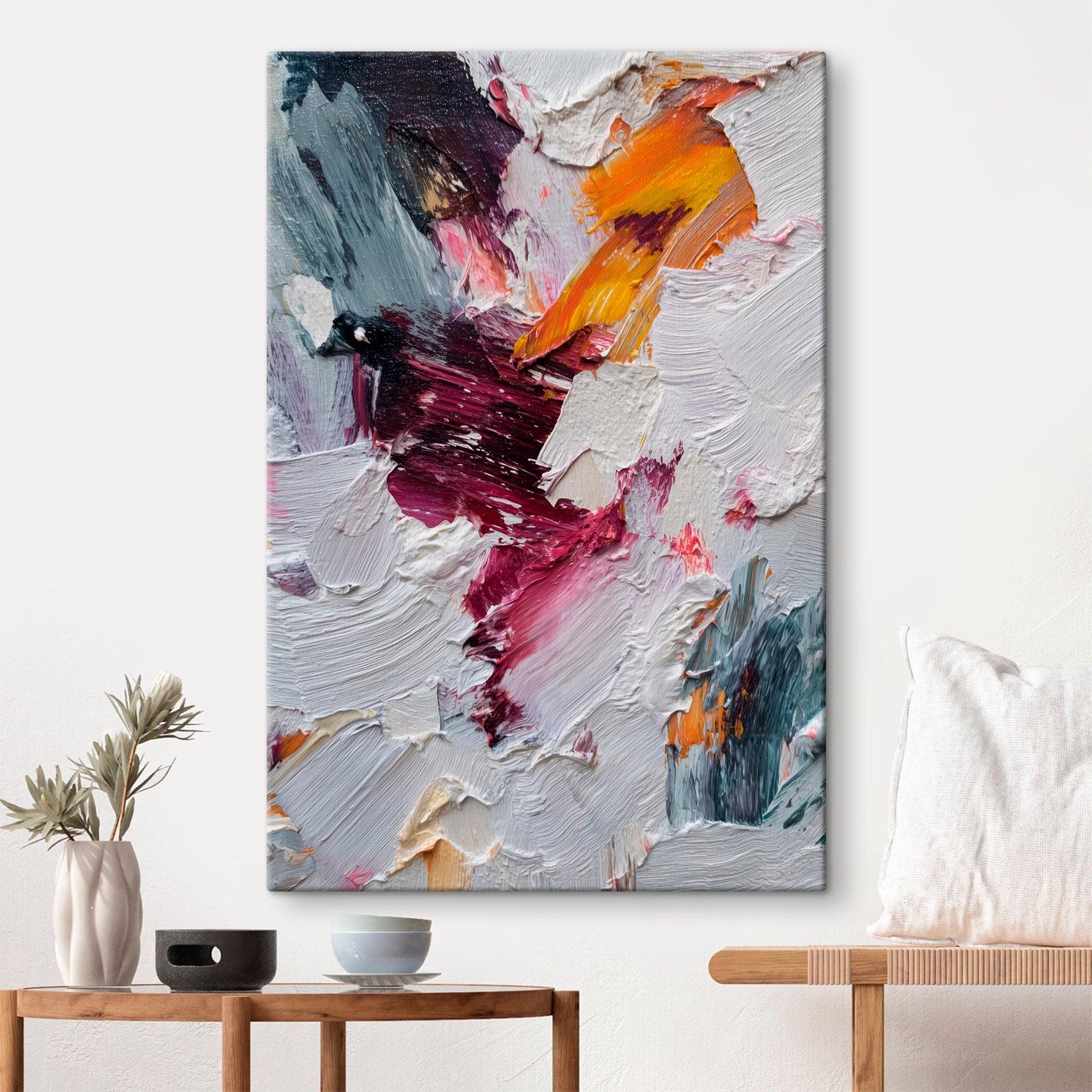 Swirls of vibrant color blend together