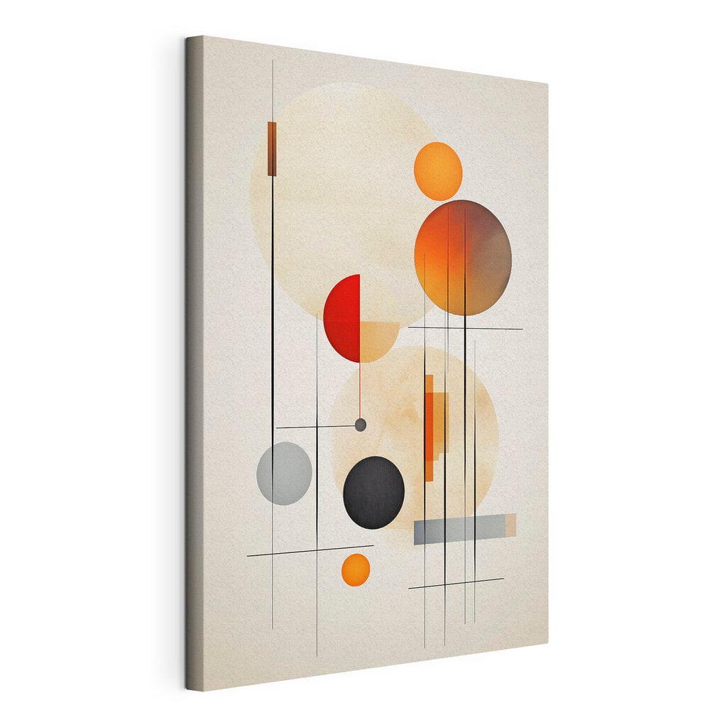 Abstract shapes and warm colors blend