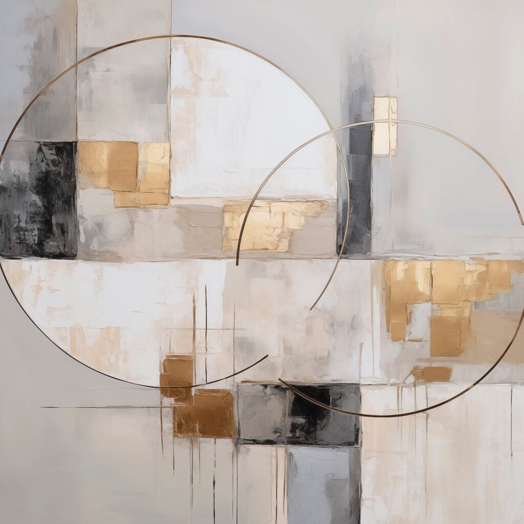 Abstract circles in muted tones
