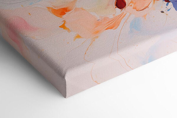 Colorful flower with swirls