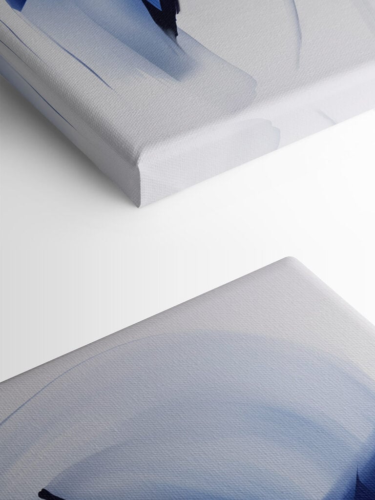 Blue and white swirls