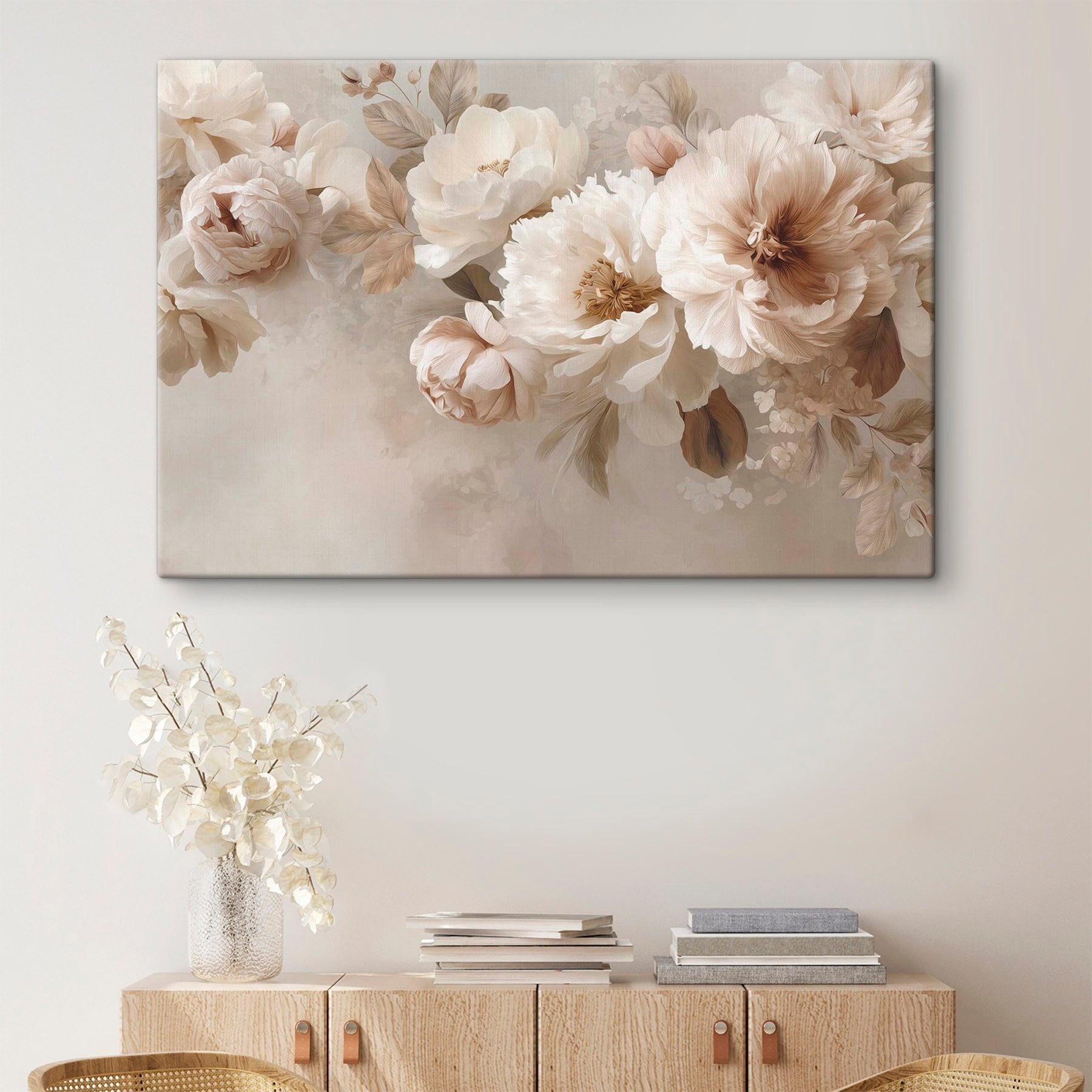 Delicate blooms in soft, muted tones