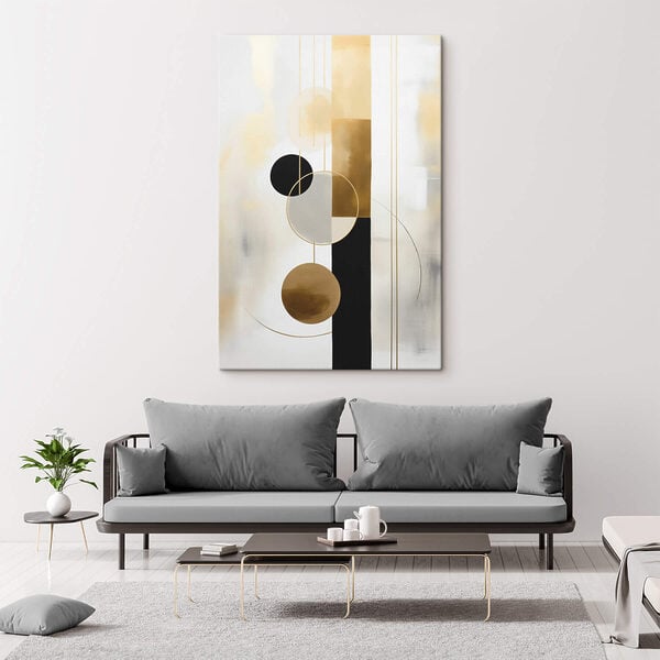 Painting of circles and lines