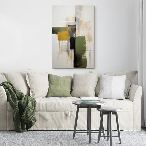 Painting of squares and lines
