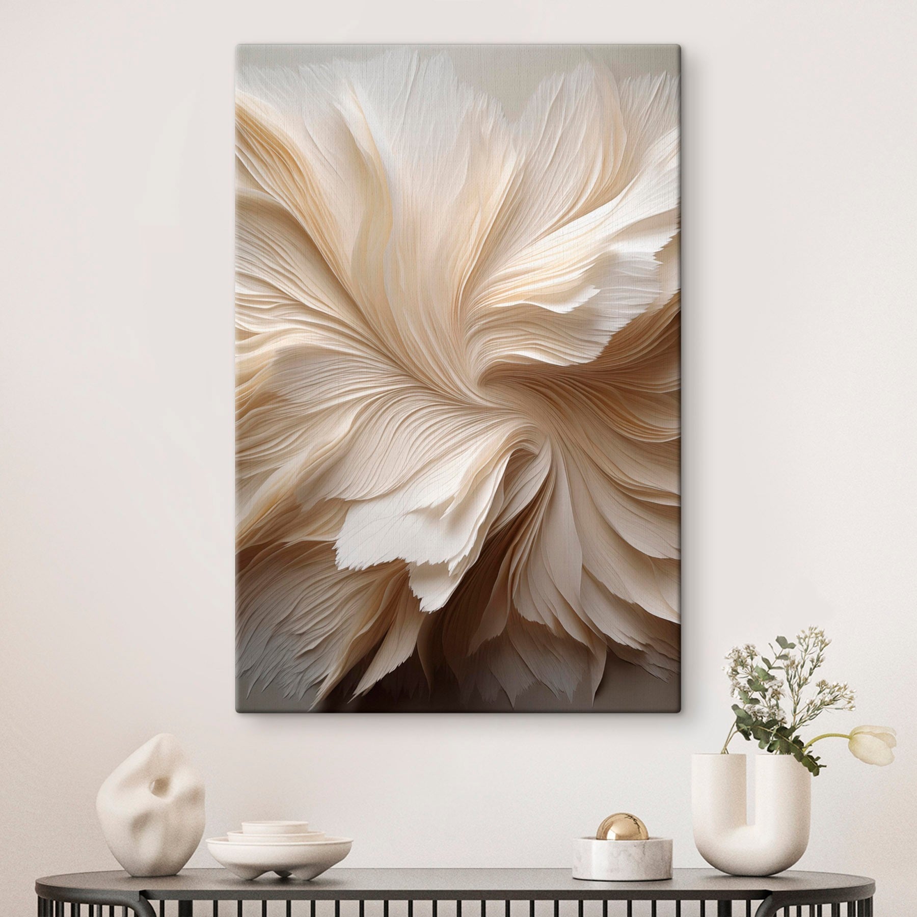 Soft layers create a gentle flow