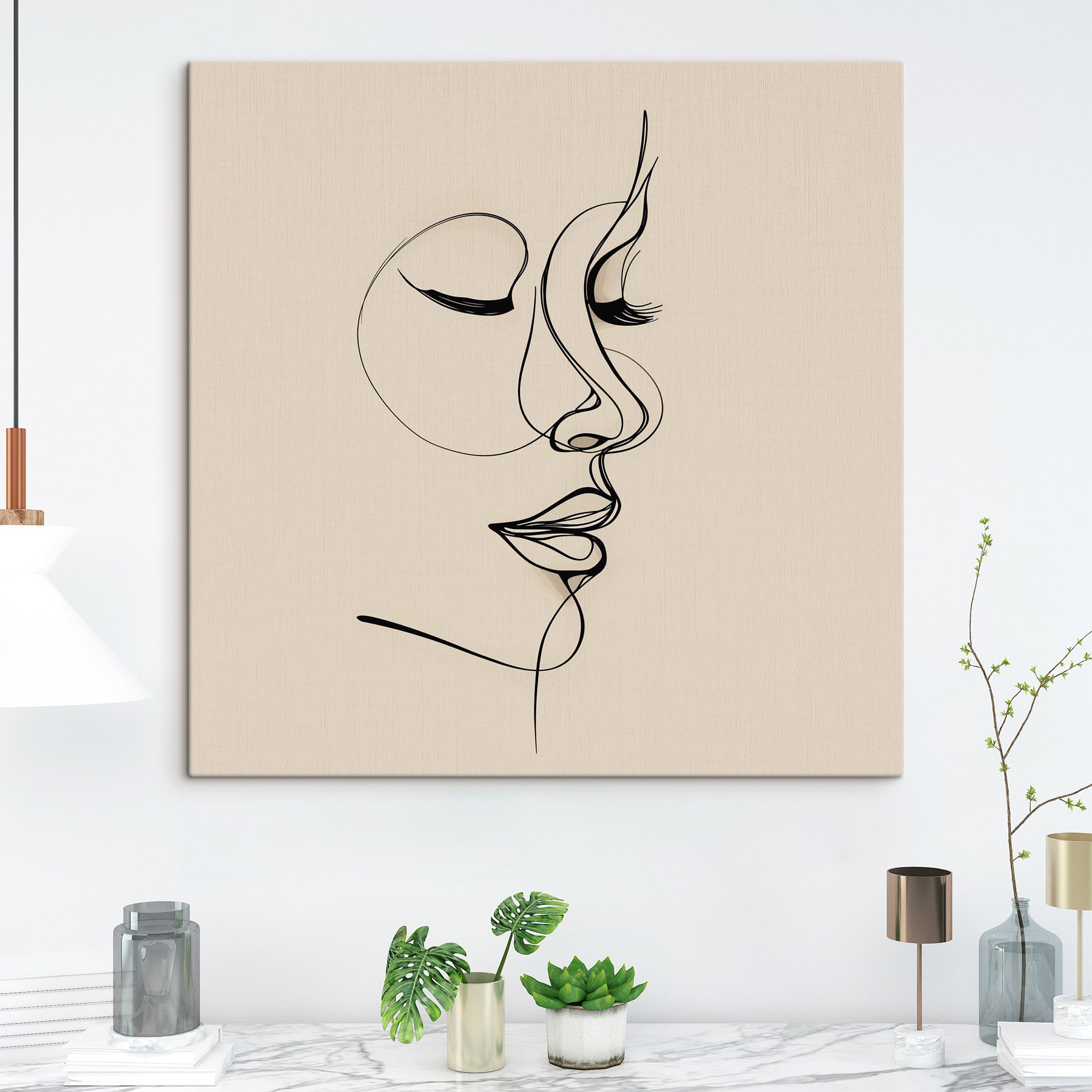 Drawing of a woman's face
