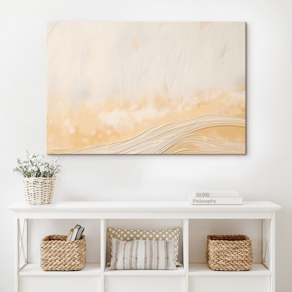 White and tan wall