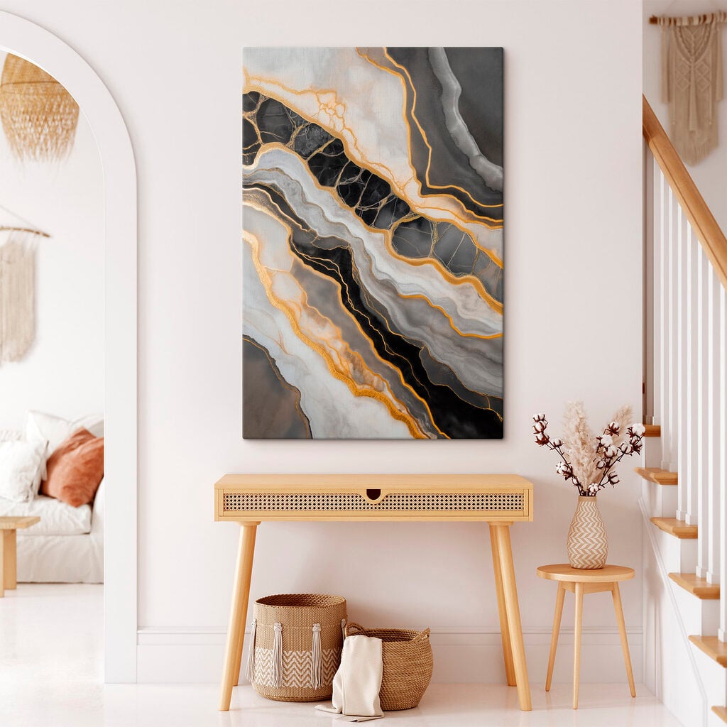 Elegant waves of black and white