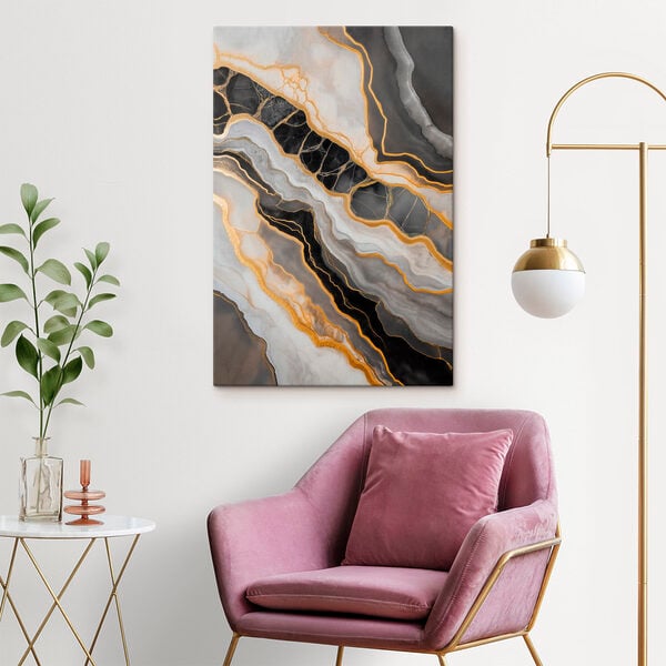 Elegant waves of black and white