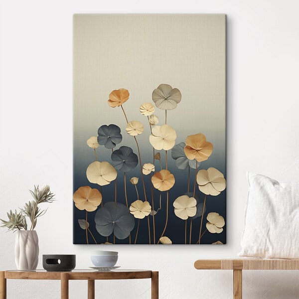 Group of flowers with leaves