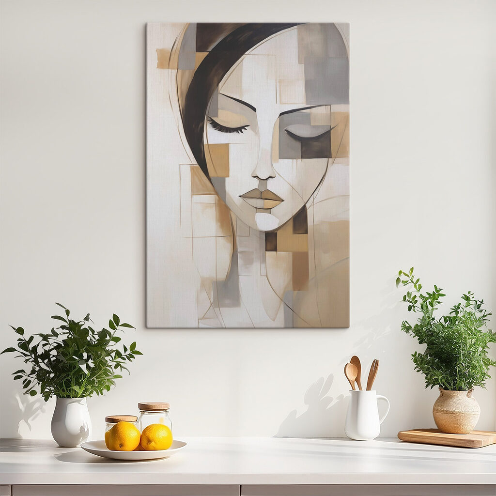 Painting of a woman's face