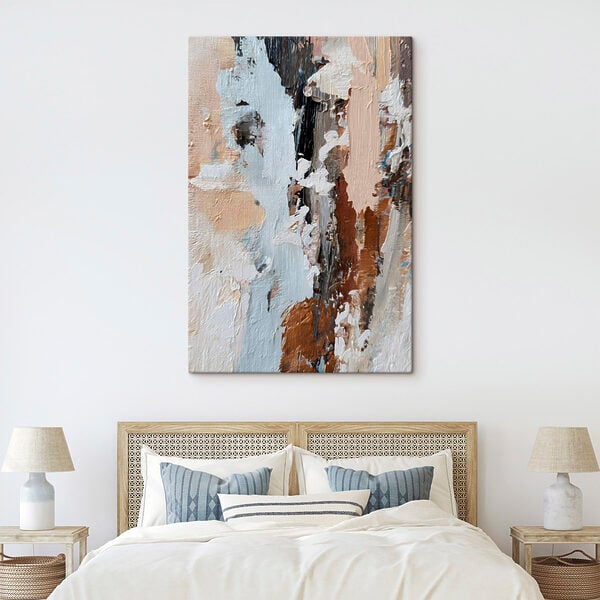 Abstract layers in soft earth tones