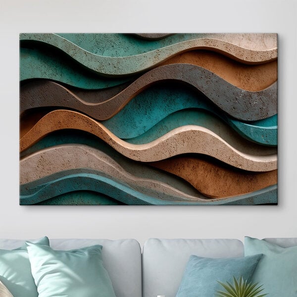 Flowing shapes in earthy tones
