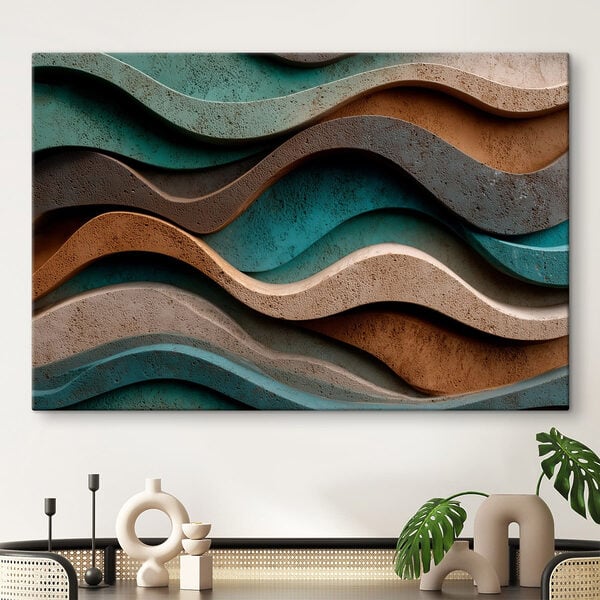 Flowing shapes in earthy tones