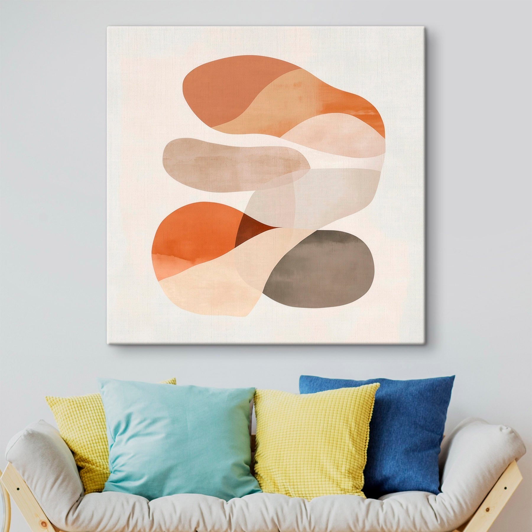 Group of brown and white shapes