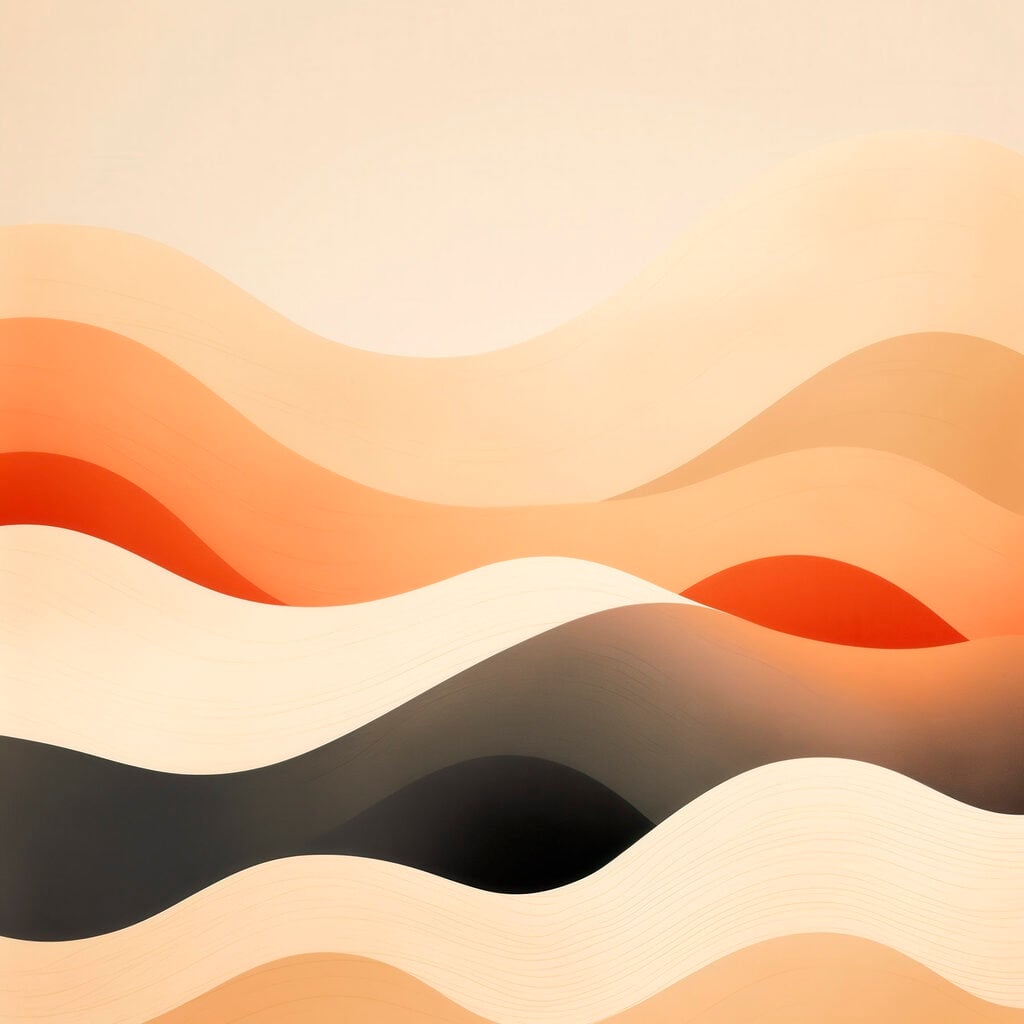 Soft waves of warm colors