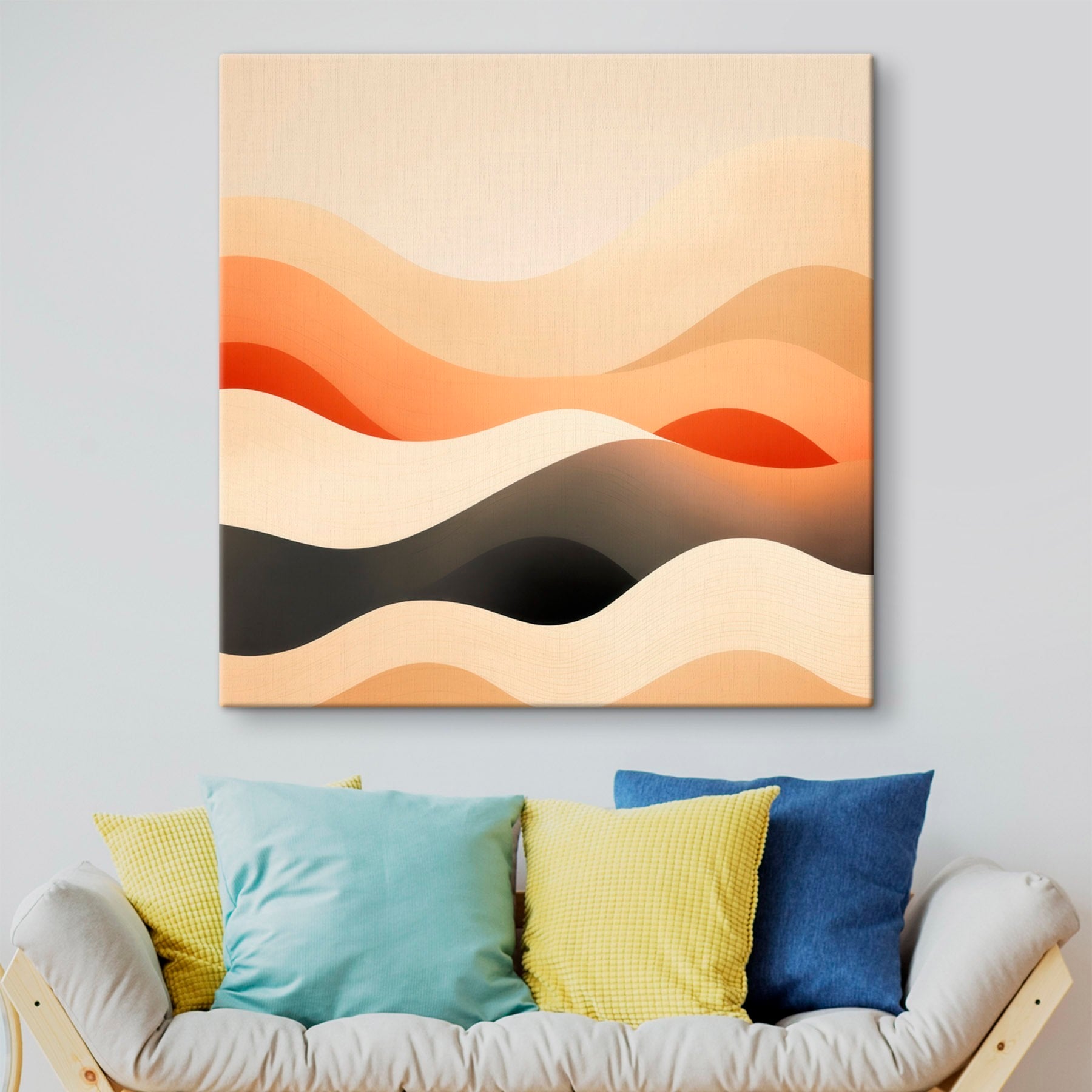 Soft waves of warm colors