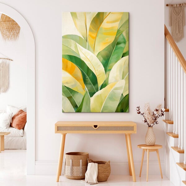 Fresh greens and soft yellows blend beautifully