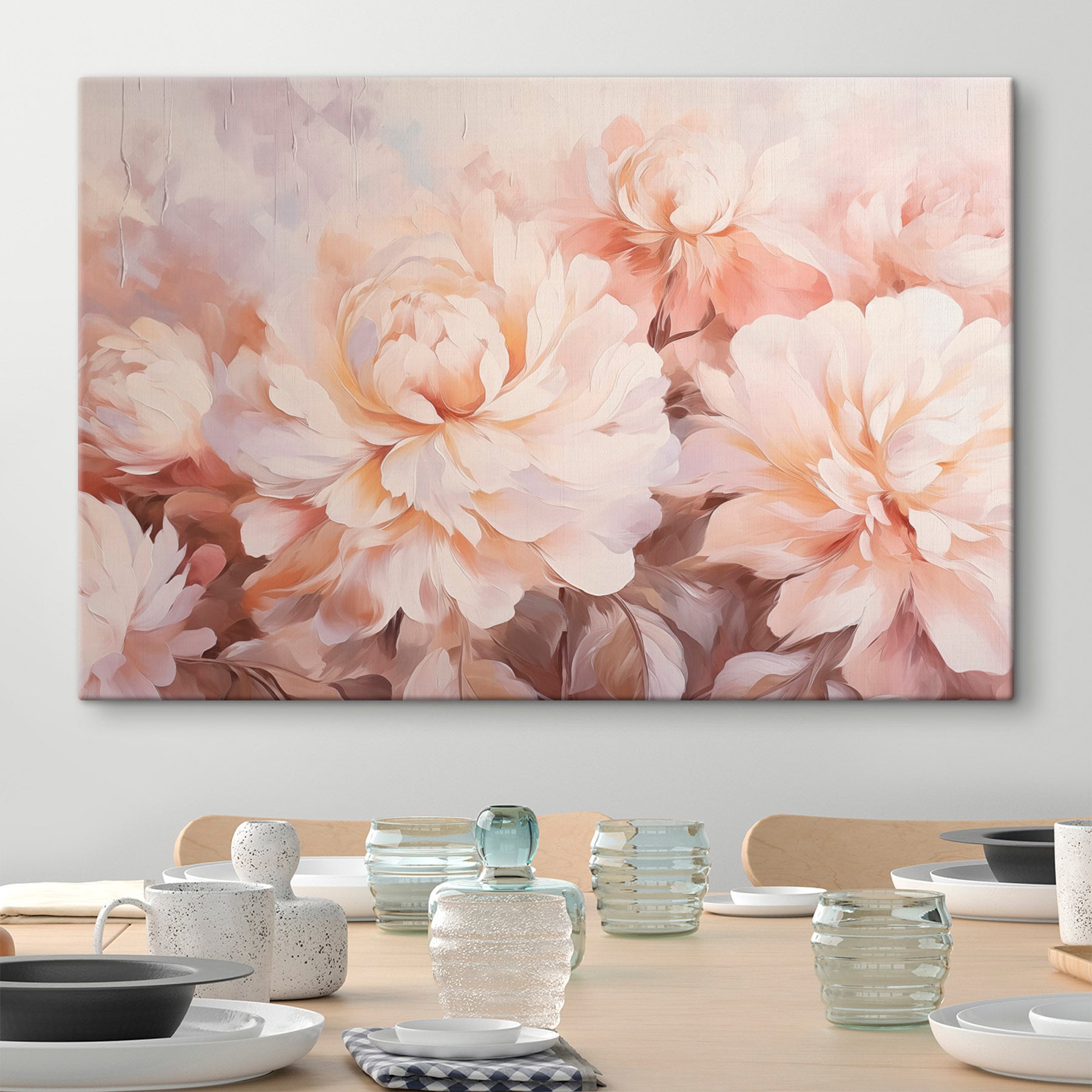Painting of flowers on a wall