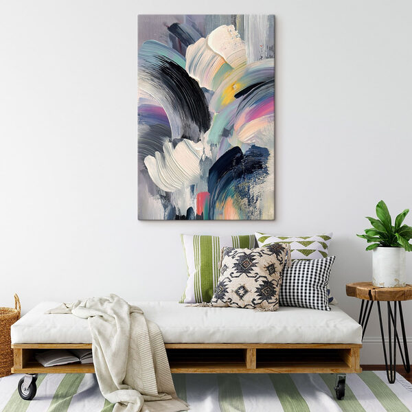 Dynamic brush strokes in vibrant colors