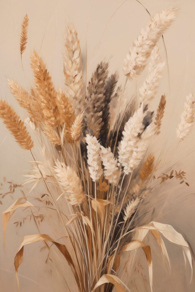 Bunch of wheat in a vase