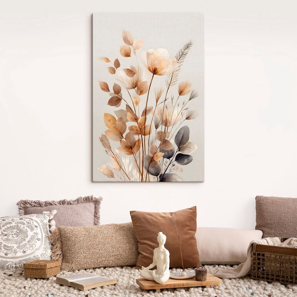 Delicate leaves and blooms merge beautifully