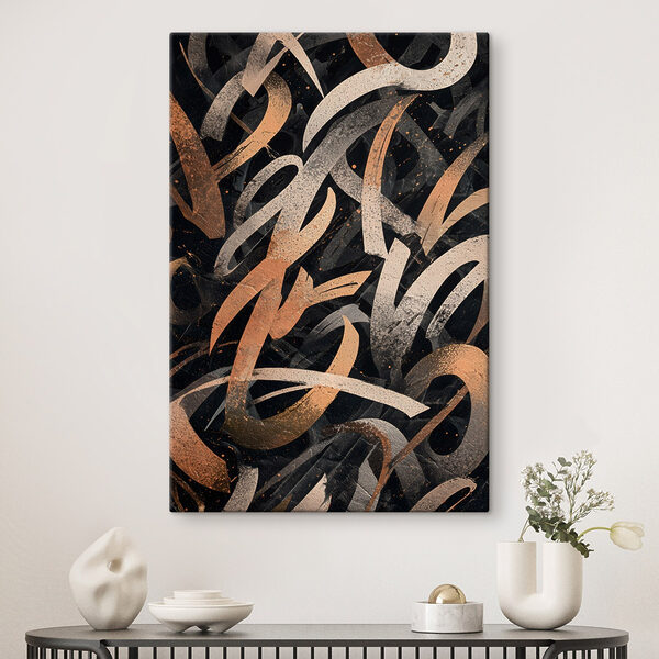 Obraz Black and orange brush strokes (SKU: s49246)