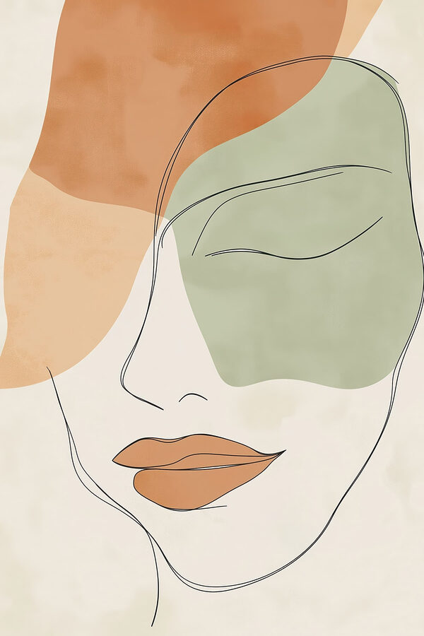 Drawing of a woman's face