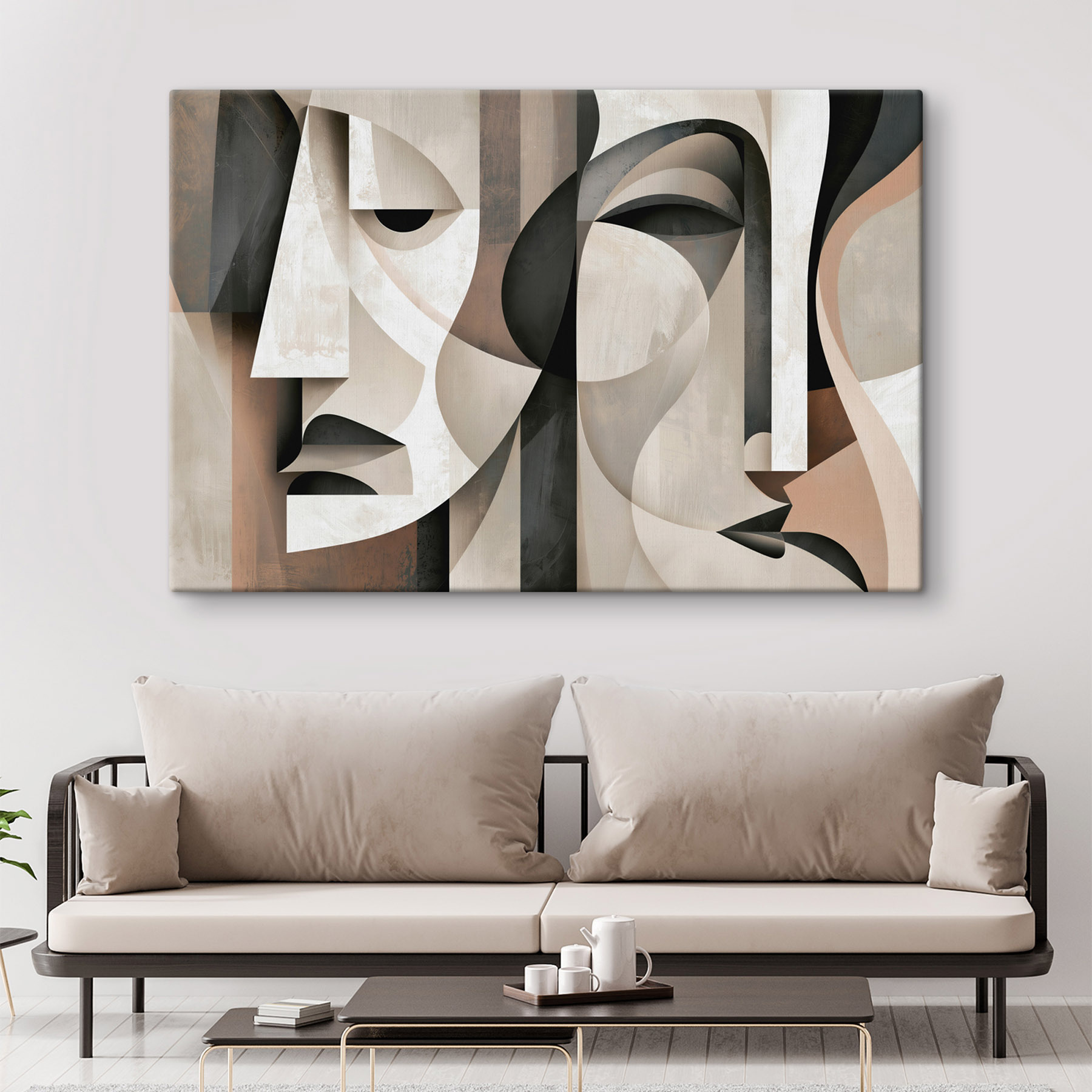 Art piece of faces