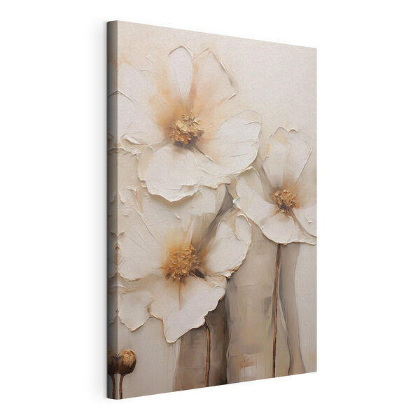 Painting of flowers on a wall
