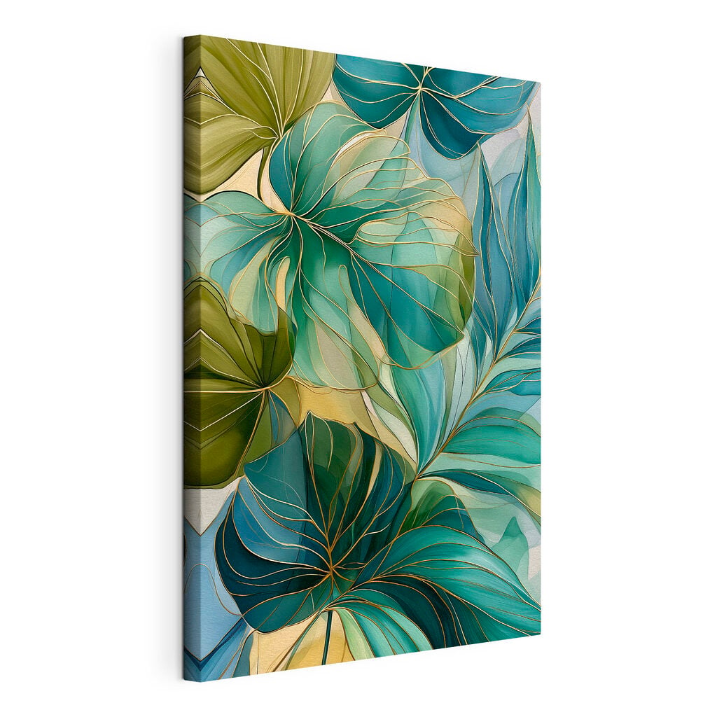 Lush leaves in calming colors