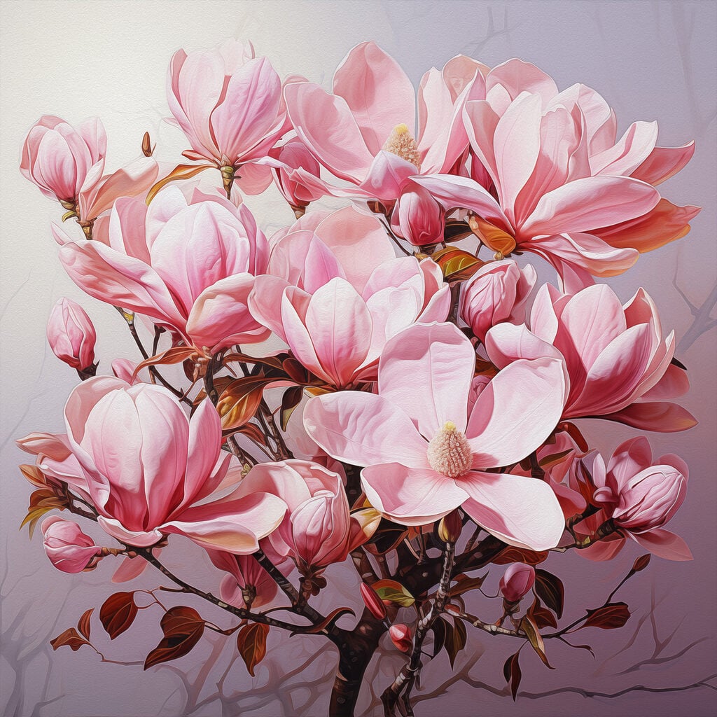 Delicate pink blooms in full glory