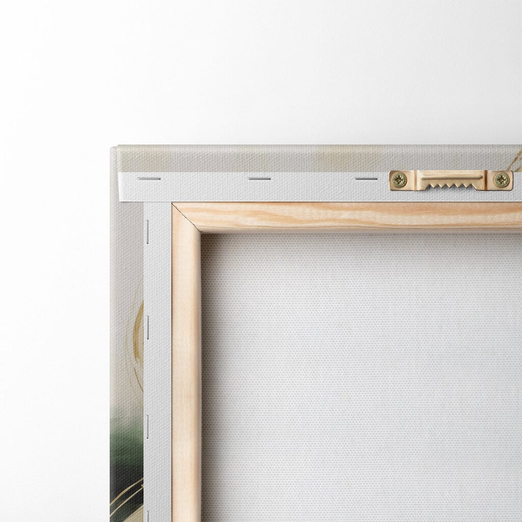 Painting of circles and green paint
