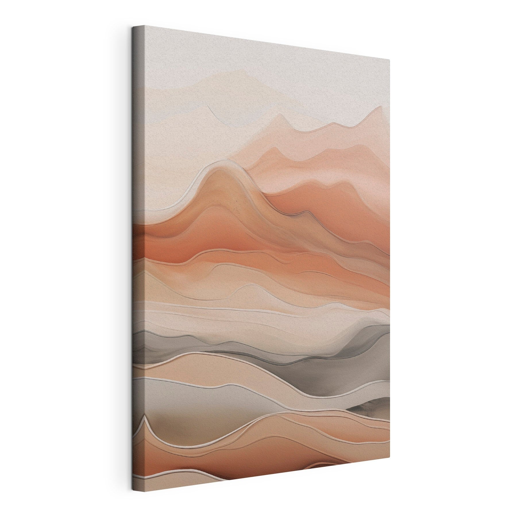 Serene waves in earthy tones