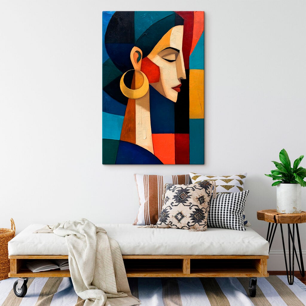 Painting of a woman's face